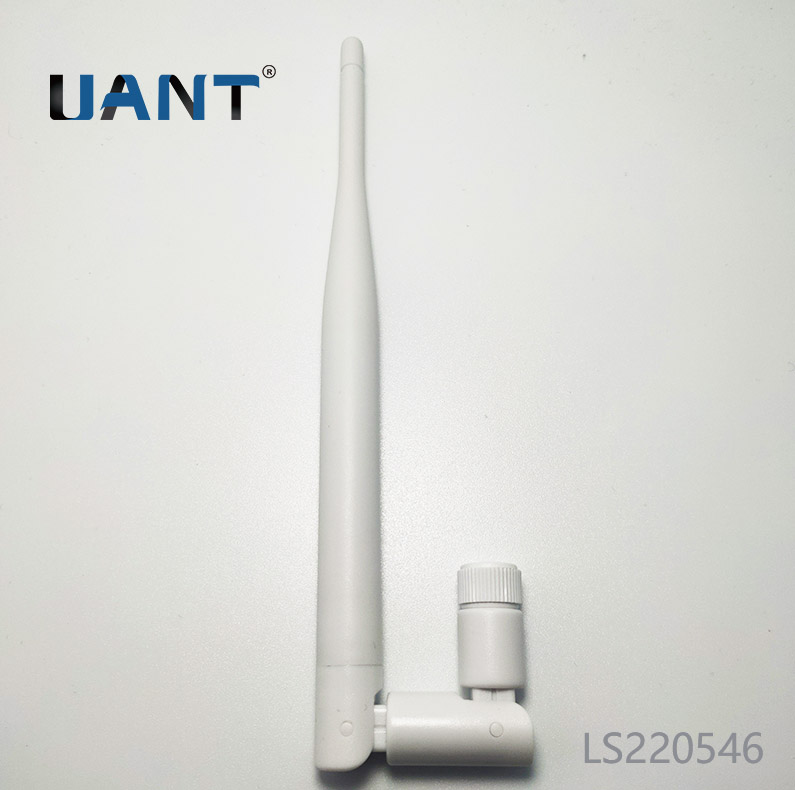 2.4G 5dBi双转折白色外置星空电子,SMA公头母针