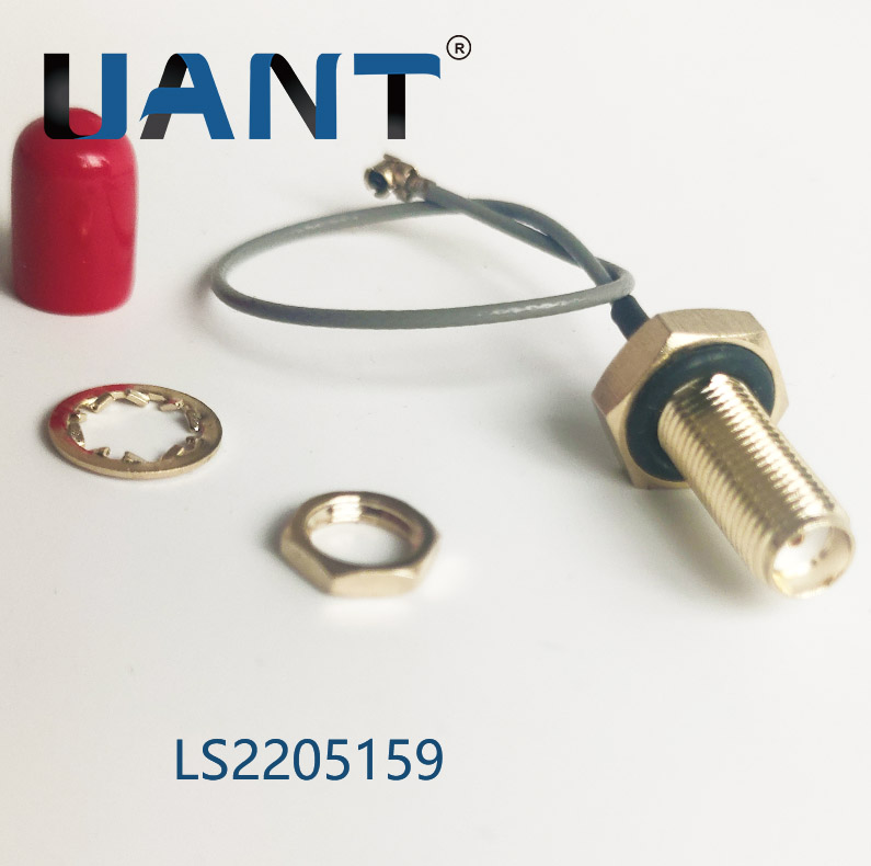 SMA母头母针防水(H11L15mm)延长线,线长L=120mm+端子（1.13灰色线）