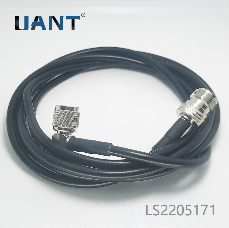 N母头短牙型 TO TNC R/A公头公针,线长L=2000mm（黑色RG223线）