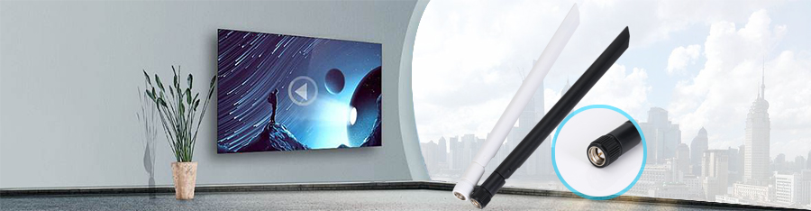 小SMA公头公针-3dBi菱形白色星空电子