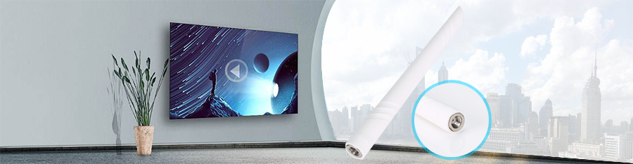 900/1800 大SMA平头母头-3dBi小刀六环白色星空电子