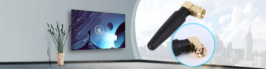 90°SMA公头公针-1.5dBi小辣椒黑色星空电子