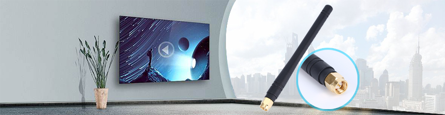 180°SMA公头公针-3dBi黑色星空电子