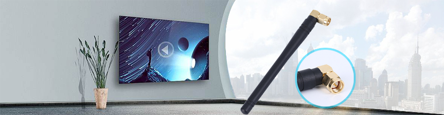 90°SMA公头公针-3dBi黑色星空电子