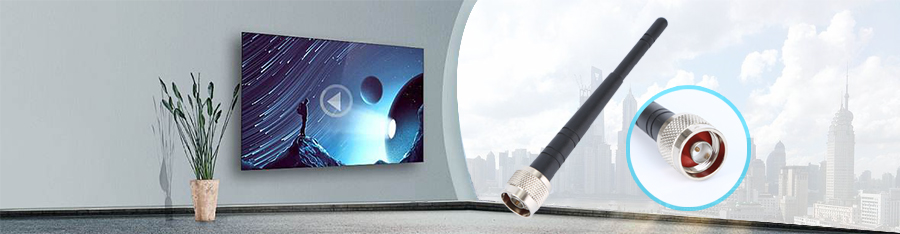 N头公针-3dBi 六环黑色星空电子(316透明双银线材）