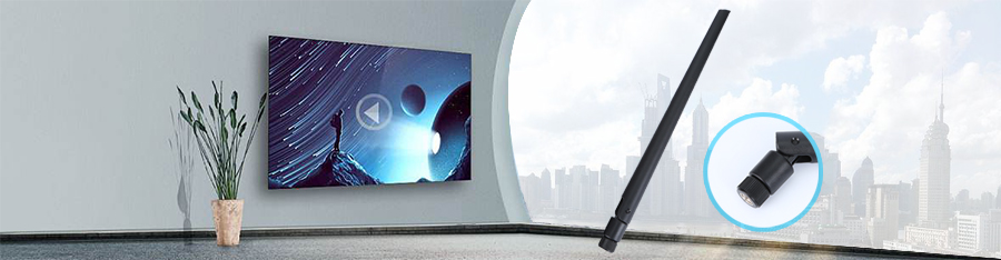 大SMA公头母针-5dBi梯形黑色星空电子