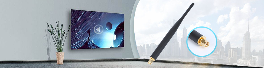 SMA直头公针-5dBi黑色星空电子