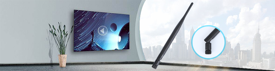 大SMA公头母针-5dBi-黑色星空电子（塑胶头）