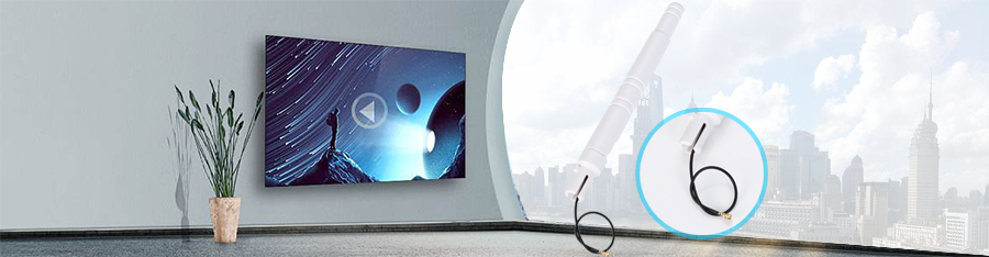 1dBi W09 六环白色星空电子；灰色电子线线材总长160mm；外露95mm